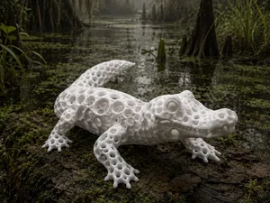 Alligator – Organic Voronoi Style Sculpture