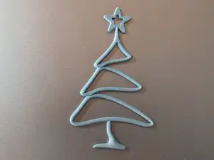 Minimalist Christmas Tree: Curvy Line Art Ornament
