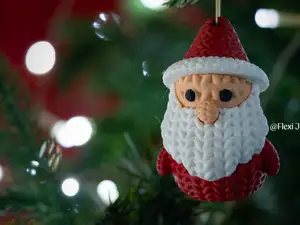 Knitted Santa Claus Christmas Ornament
