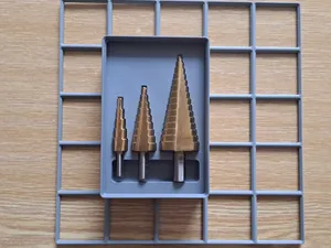 Gridfinity Step Drill Bits Holder 4u