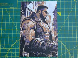 Final Fantasy Barret HueForge 100mm x 150mm