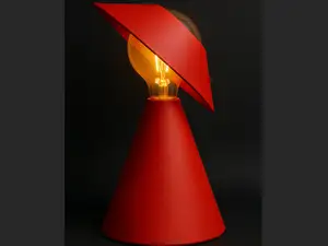SOSPESA – Sculptural Table Lamp with Tilting Shade