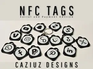NFC TAGS Social and Payment Edition Key Chain