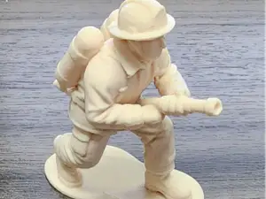 Fire Fighter Fireman Mini Miniature Model Statue