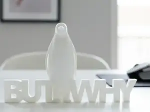 "But Why?" Nihilist Penguin Text Stand