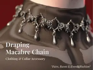 Draping Macabre Chain - Dress & Collar Accessory