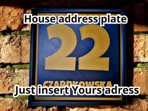 Address plate (possibility of personalization)