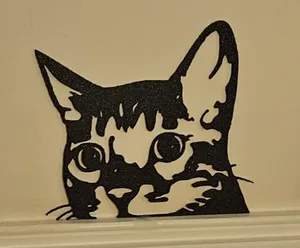 Bengal cat silhouette wall art