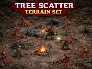 Dead Tree Scatter Set for DnD Terrain