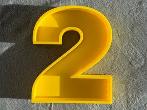 Number 2 for birthday or decoration 200mm x200 mm 
