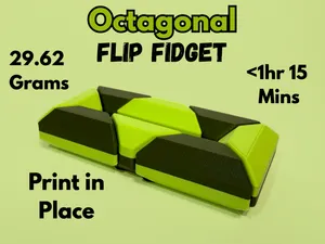 Octagonal Flip Fidget - Print in Place