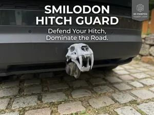 Smilodon Saber Tooth Skull Tow Hitch Cover