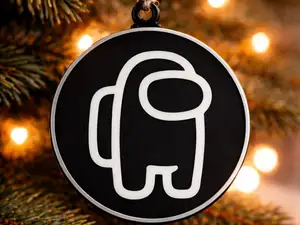 SUS Crewmate ඞ - Among Us Style Meme Ornament