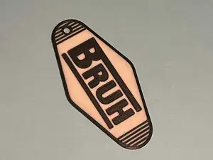 Retro Bruh motel keychain
