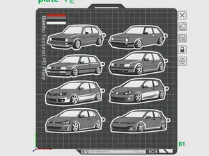 All Models Keychain mk1 mk2 mk3 mk4 mk5 mk6 mk7 8