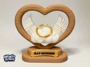 HALO CLOUD -MEMORIAL RING DISPLAY -CAN EDIT TEXT