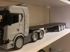 Flatbed Trailer for Scania R730 Cyberbrick