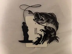 Bass Fishing light switch cover