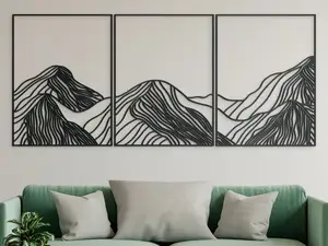 Mountains Multi Panel 3D Wall Art