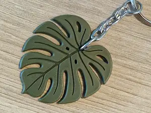 Monstera Keychain