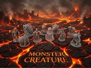 10 Monster Creature Tabletop Miniatures Collection