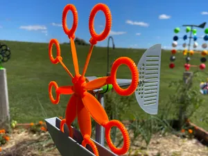 bubble making wind twirler garden flower vane 
