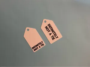 Definitely Not A Tie Gift Tag - Father's Day 