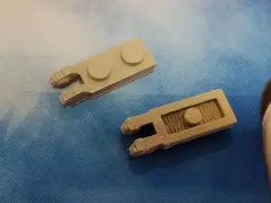 1x2 flat hinge Locking with Fingers On End 44302a