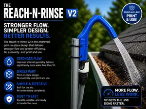 The Reach-N-Rinse v2 : No-Ladder Gutter Flusher