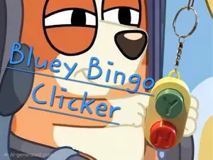 bluey yes no keychain clicker