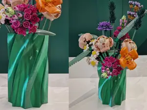 Cylindrical vase for brick flowers