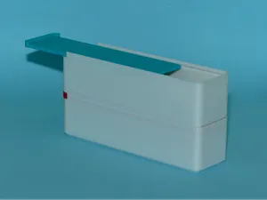 stackable storage box with sliding lid
