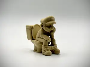 Mario sitting on a toilet - Everybody Poops Series