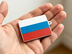 俄罗斯国旗钥匙链钥匙扣-世界各国家国旗2026美加墨世界杯-男孩涂色玩具