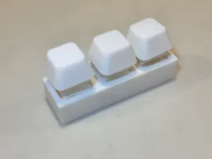 Three Button Keyboard FidgetClicker No Click Sound