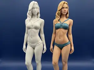 Bikini girl one color and AMS