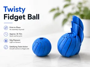Twisty Fidget Ball (Print-in-Place)
