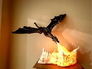 Dragon Breathing Fire Lamp
