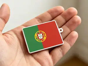 葡萄牙国旗钥匙链钥匙扣-世界各国家国旗2026美加墨世界杯-男孩涂色玩具
