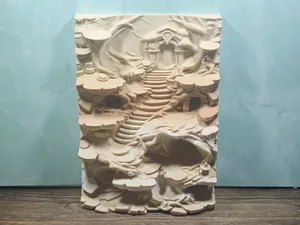 Mystische Waldtempel Rückwand Terrarium