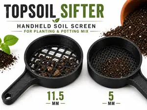 Topsoil Sifter – Handheld Soil Screen for Planting