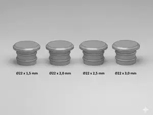 Round Tube Plug - 22mm multiple tube thicknesses