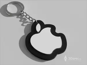 Apple logo keychain