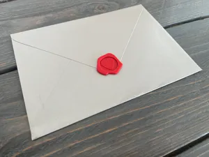 Valentine love letter seal