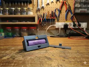 1x18650 Battery Case with Snap Lid