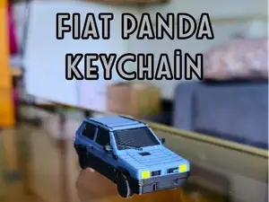 Fiat Panda Keychain (working wheels)