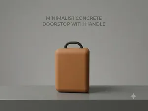 Minimalist Concrete Doorstop with Handle