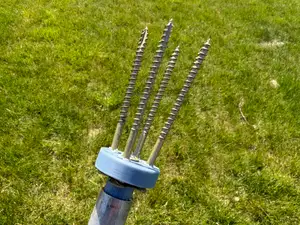 4-prong spearfishing spear head for pipes