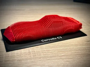 Corvette C3 Layered Sculpture