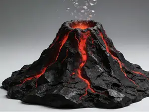 海底熔岩火山（摆件或者水缸造景）